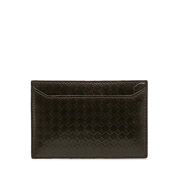 FENDI Card Case 7M0012 Brown Leather Women's